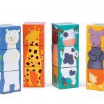 Cubos de Empilhar - Animais Coloridos